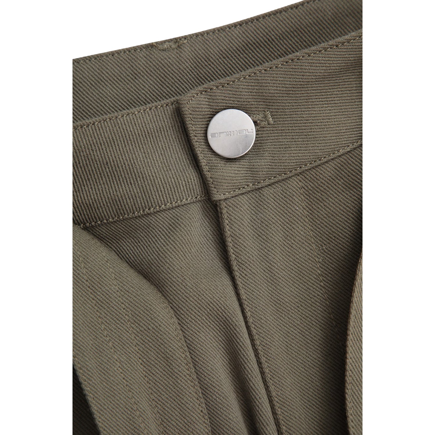 Khaki Green - Side - Animal Womens-Ladies High Waist Straight Leg Trousers