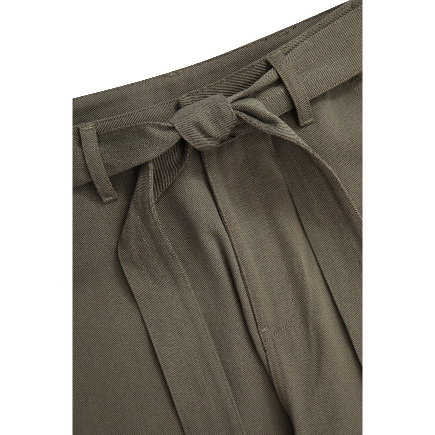Khaki Green - Lifestyle - Animal Womens-Ladies High Waist Straight Leg Trousers