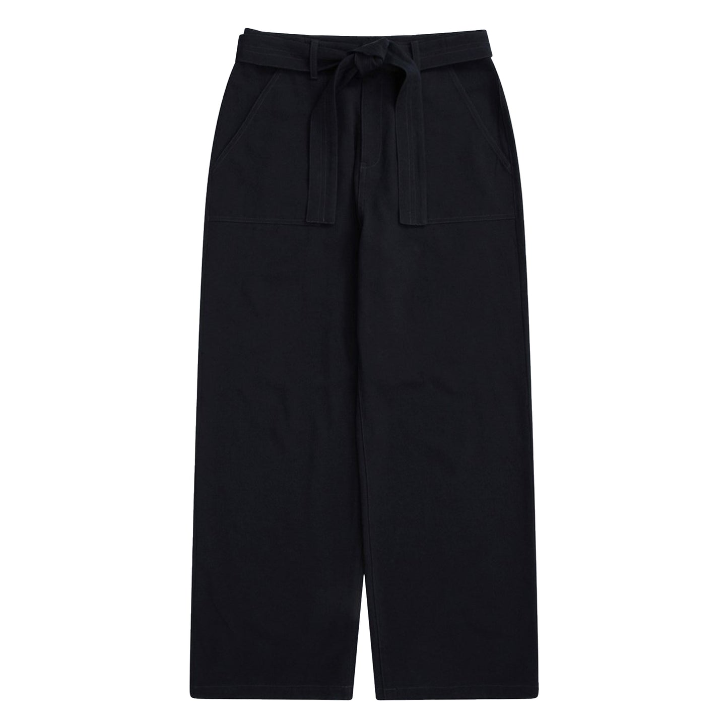 Navy - Front - Animal Womens-Ladies High Waist Straight Leg Trousers
