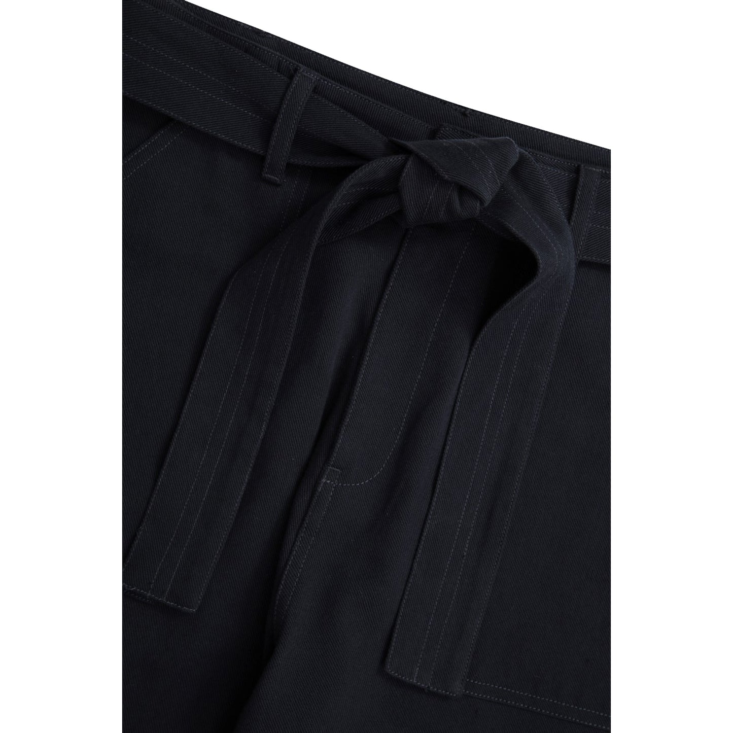 Navy - Side - Animal Womens-Ladies High Waist Straight Leg Trousers