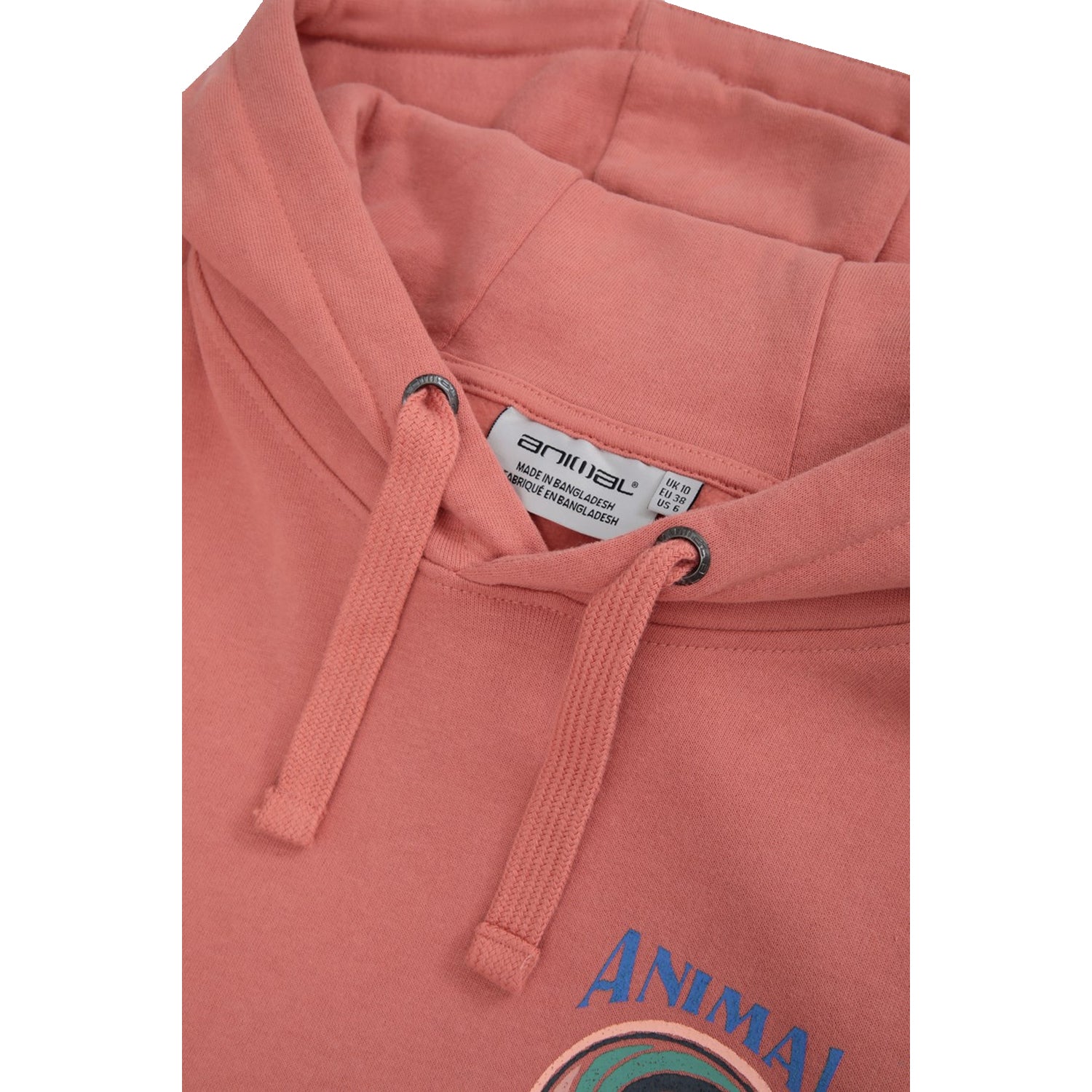 Pink - Side - Animal Womens-Ladies Maya Cromer Hoodie
