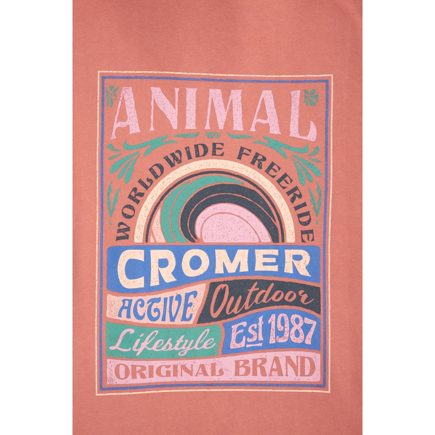Pink - Pack Shot - Animal Womens-Ladies Maya Cromer Hoodie