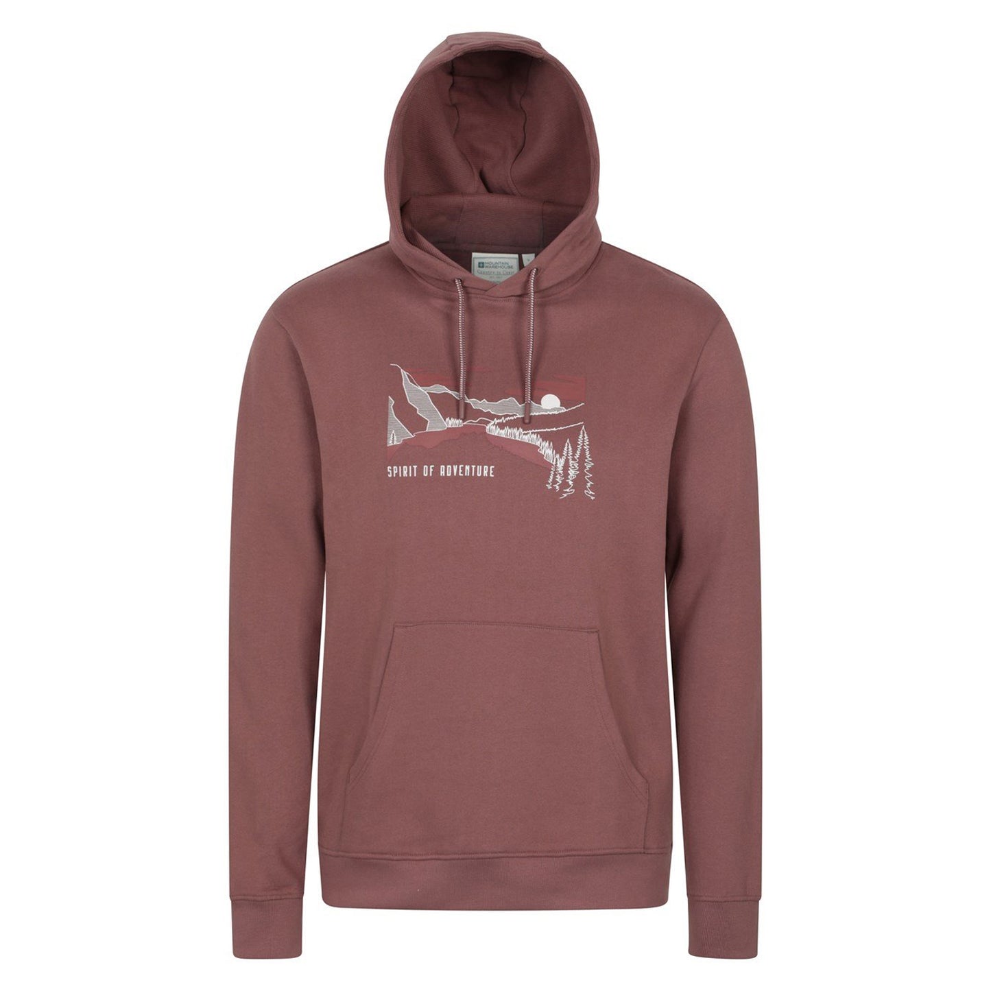 Brown - Front - Mountain Warehouse Mens Spirit Of Adventure Hoodie