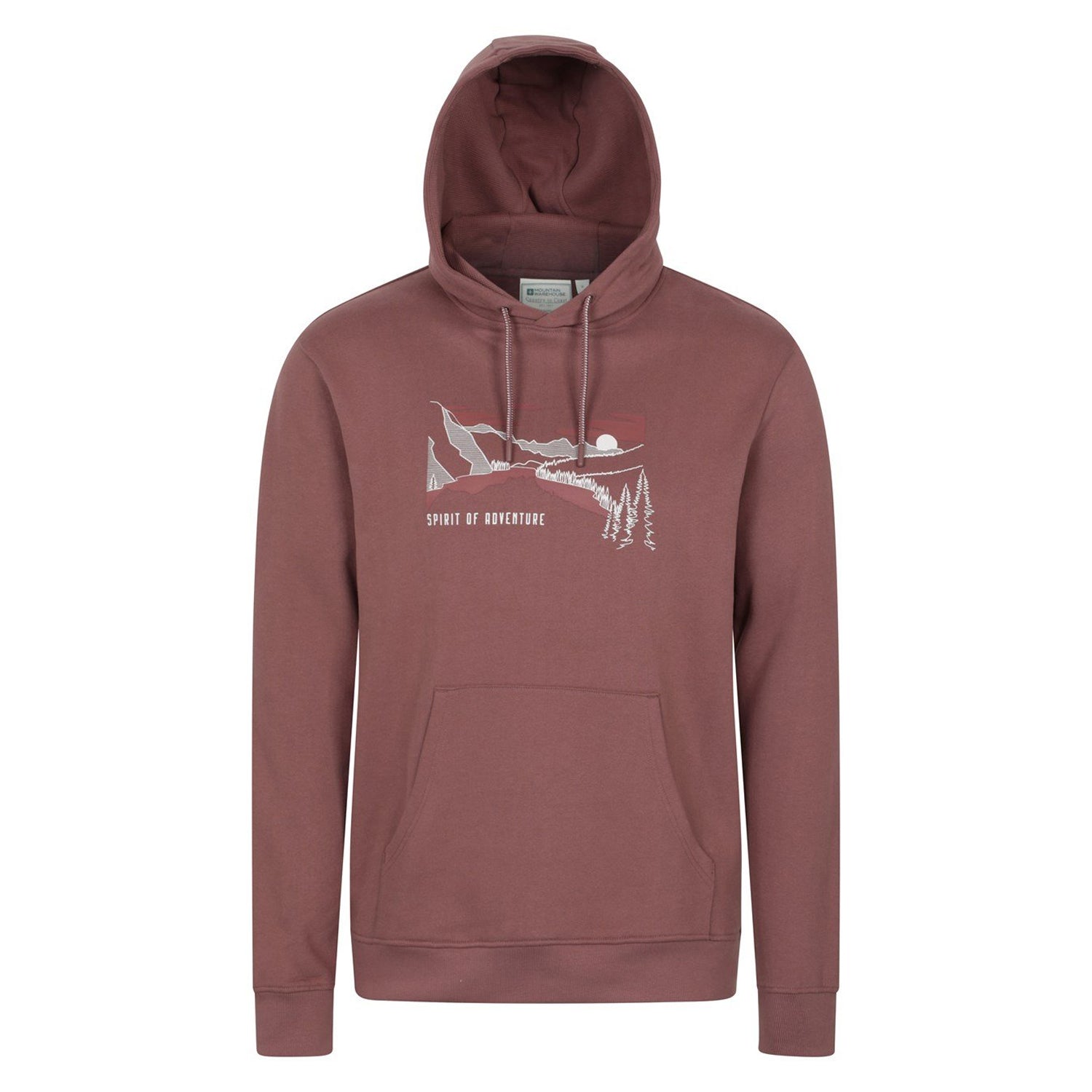 Brown - Front - Mountain Warehouse Mens Spirit Of Adventure Hoodie