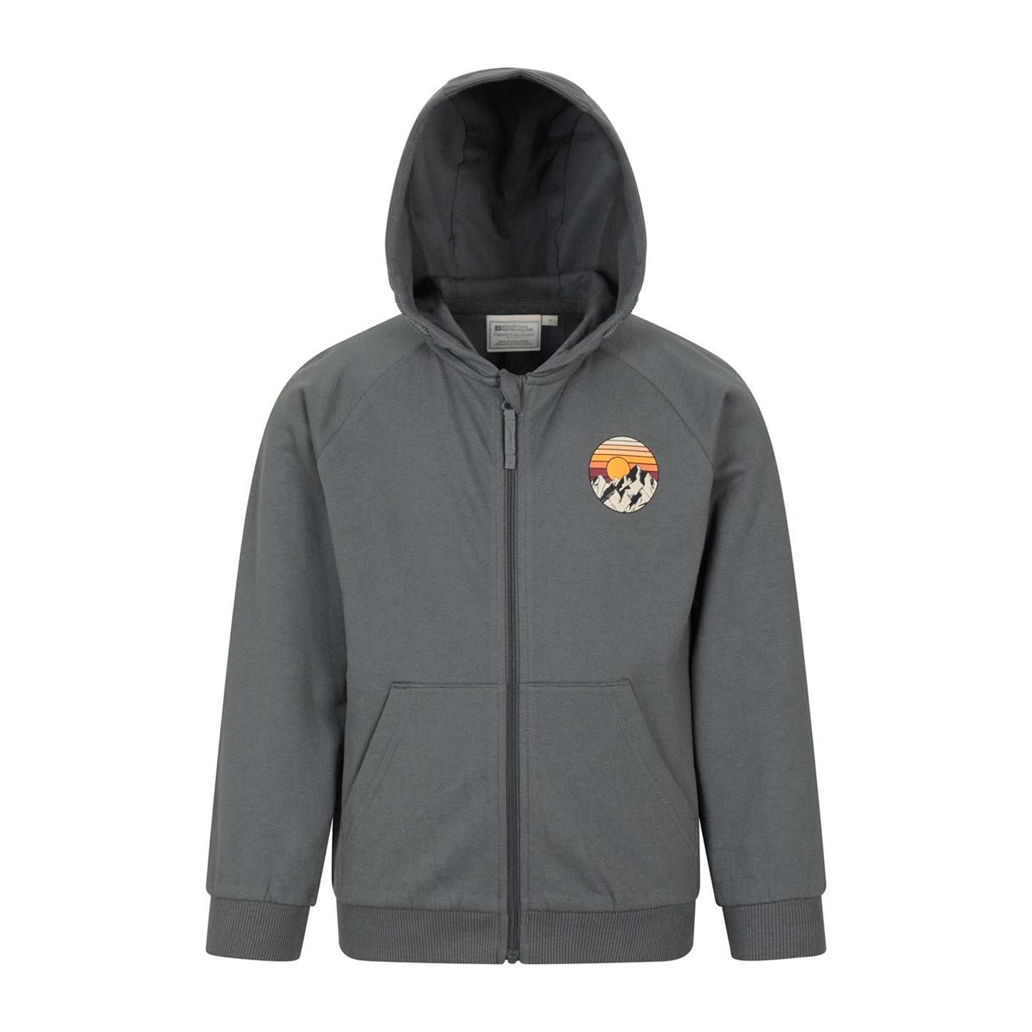 Charcoal - Front - Mountain Warehouse Childrens-Kids Sunset Mountain Full Zip Hoodie