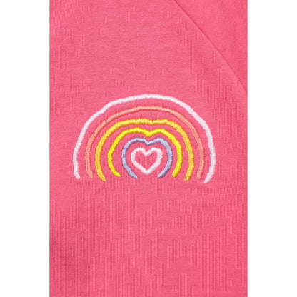 Dark Pink - Lifestyle - Mountain Warehouse Childrens-Kids Rainbow Heart Full Zip Hoodie