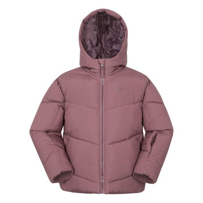 Dark Pink - Front - Mountain Warehouse Childrens-Kids Cortina Water Resistant Padded Ski Jacket