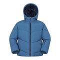 Blue - Front - Mountain Warehouse Childrens-Kids Cortina Water Resistant Padded Ski Jacket