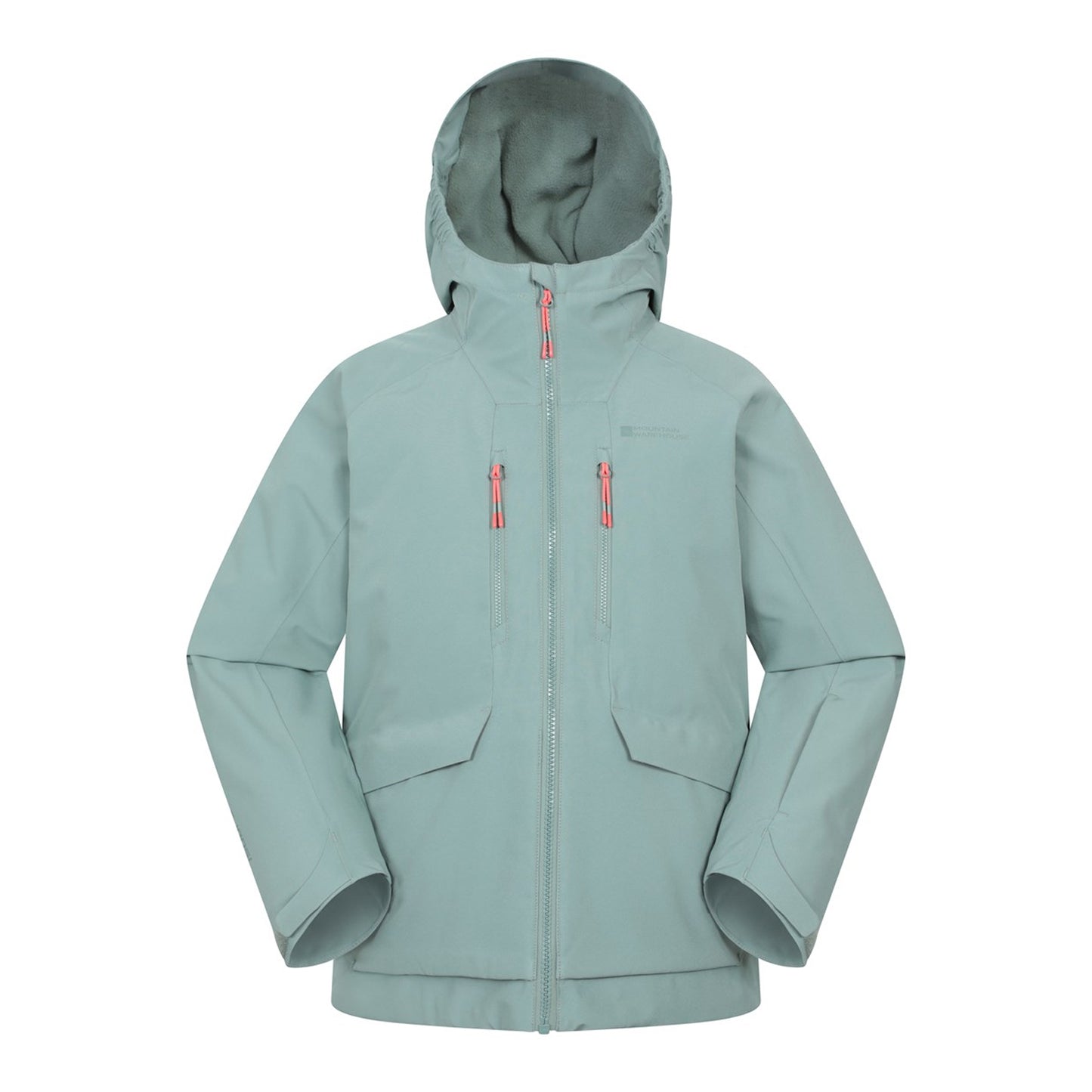Green - Front - Mountain Warehouse Childrens-Kids Blizzard Extreme Waterproof Ski Jacket