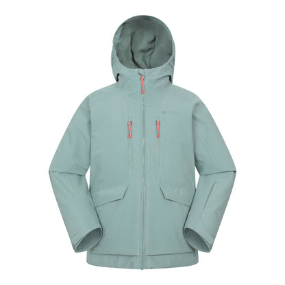 Green - Front - Mountain Warehouse Childrens-Kids Blizzard Extreme Waterproof Ski Jacket