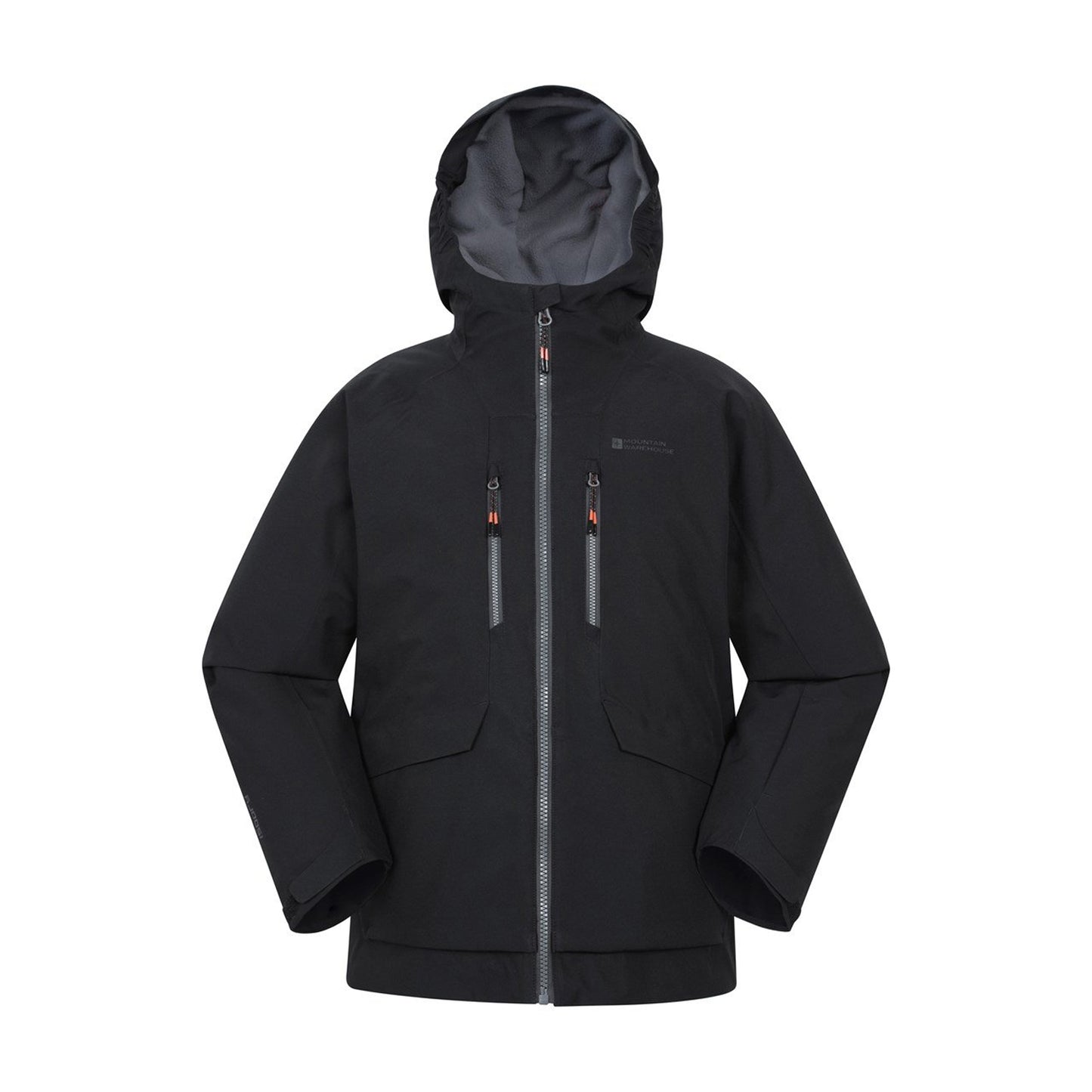 Black - Front - Mountain Warehouse Childrens-Kids Blizzard Extreme Waterproof Ski Jacket