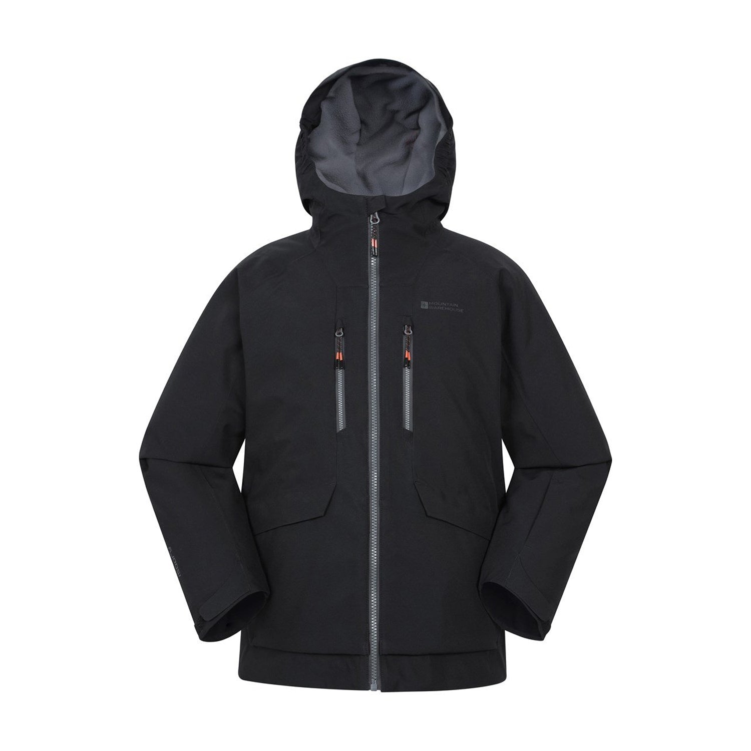 Black - Front - Mountain Warehouse Childrens-Kids Blizzard Extreme Waterproof Ski Jacket