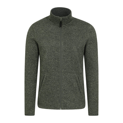 Green - Front - Mountain Warehouse Mens Idris III Full Zip Fleece Jacket