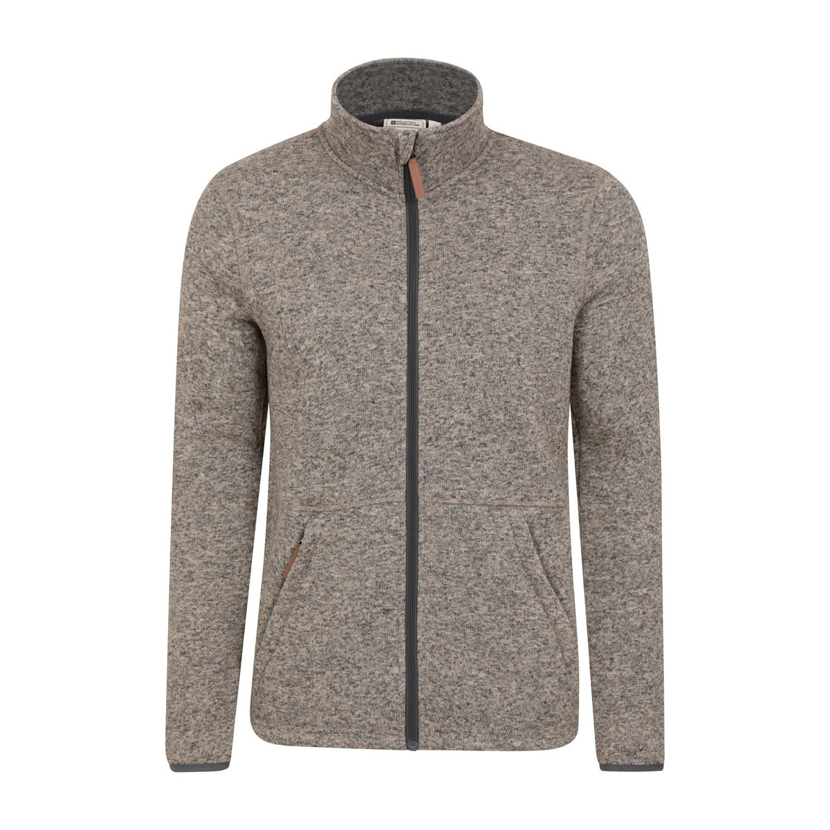 Beige - Front - Mountain Warehouse Mens Idris III Full Zip Fleece Jacket