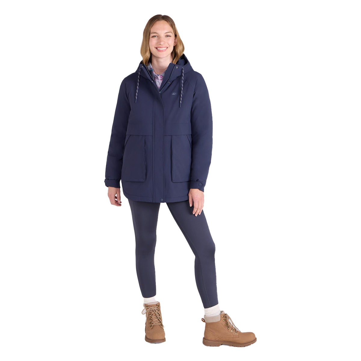 Navy - Pack Shot - Mountain Warehouse Womens-Ladies Chestnut Waterproof Padded Jacket