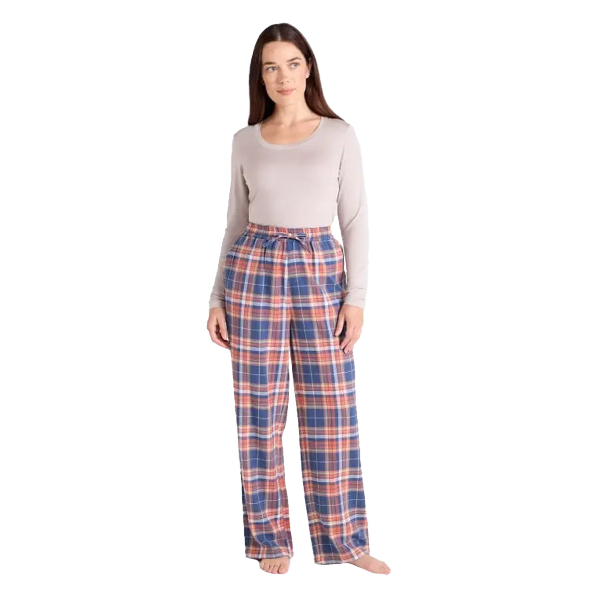 Navy - Pack Shot - Mountain Warehouse Womens-Ladies Flannel Lounge Pants