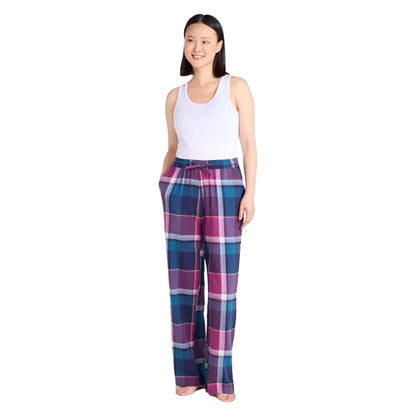 Dark Purple - Pack Shot - Mountain Warehouse Womens-Ladies Flannel Lounge Pants