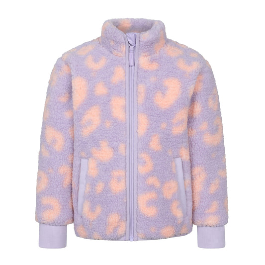 Pink - Front - Mountain Warehouse Childrens-Kids Wren Borg Fleece Jacket
