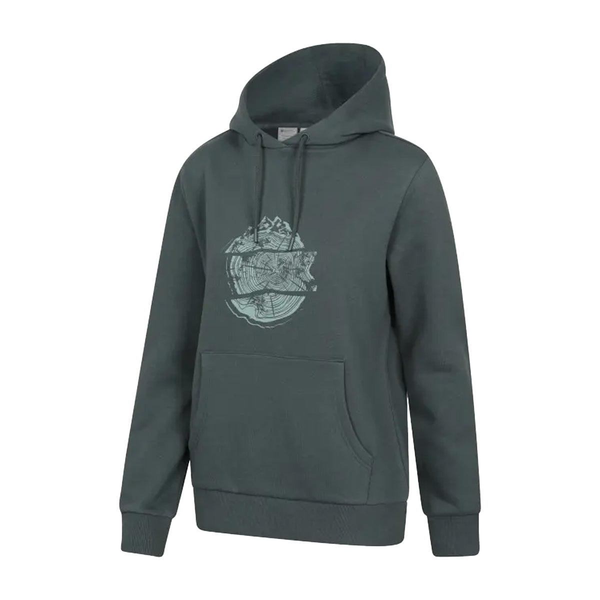 Dark Khaki - Side - Mountain Warehouse Womens-Ladies Mountain Ring Regular Hoodie