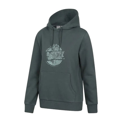 Dark Khaki - Side - Mountain Warehouse Womens-Ladies Mountain Ring Regular Hoodie
