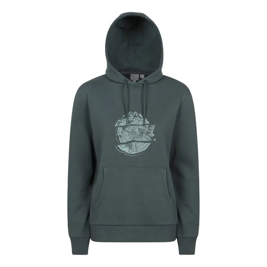 Dark Khaki - Front - Mountain Warehouse Womens-Ladies Mountain Ring Regular Hoodie