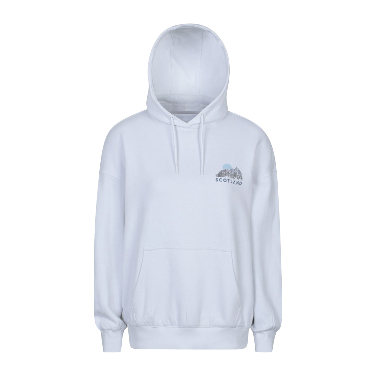 Light Beige - Front - Mountain Warehouse Womens-Ladies Scotland Graphic Relaxed Fit Hoodie