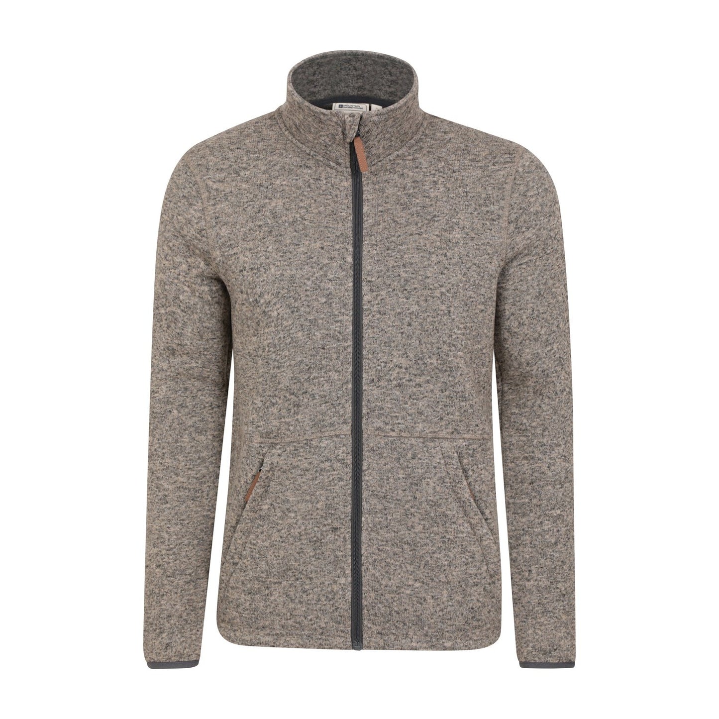 Beige - Front - Mountain Warehouse Mens Idris III Full Zip Fleece Jacket