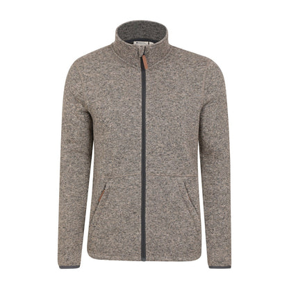 Beige - Front - Mountain Warehouse Mens Idris III Full Zip Fleece Jacket