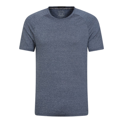 Navy - Front - Mountain Warehouse Mens Agra Striped IsoCool T-Shirt