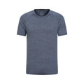 Navy - Front - Mountain Warehouse Mens Agra Striped IsoCool T-Shirt