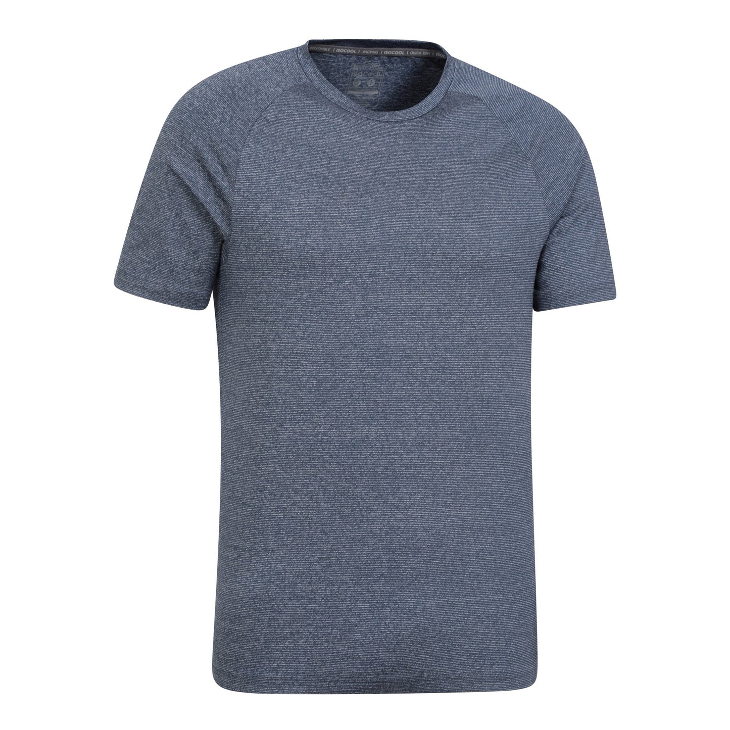 Navy - Side - Mountain Warehouse Mens Agra Striped IsoCool T-Shirt