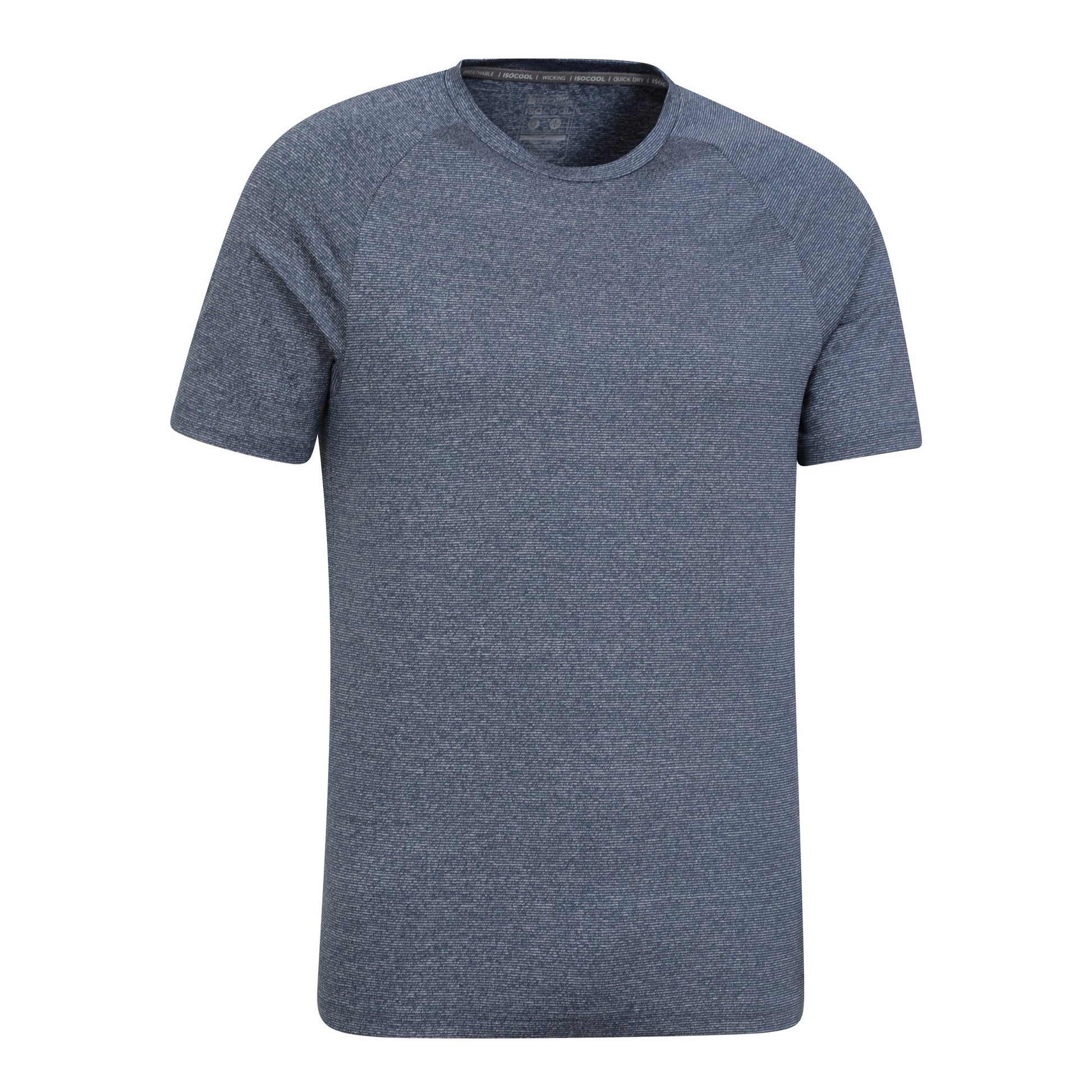 Navy - Side - Mountain Warehouse Mens Agra Striped IsoCool T-Shirt