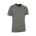 Dark Khaki - Back - Mountain Warehouse Mens Agra Striped IsoCool T-Shirt