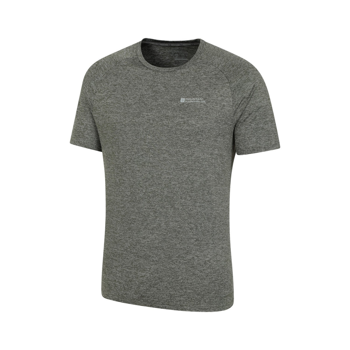 Dark Khaki - Side - Mountain Warehouse Mens Agra Striped IsoCool T-Shirt