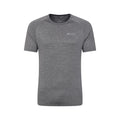 Grey - Front - Mountain Warehouse Mens Agra Striped IsoCool T-Shirt