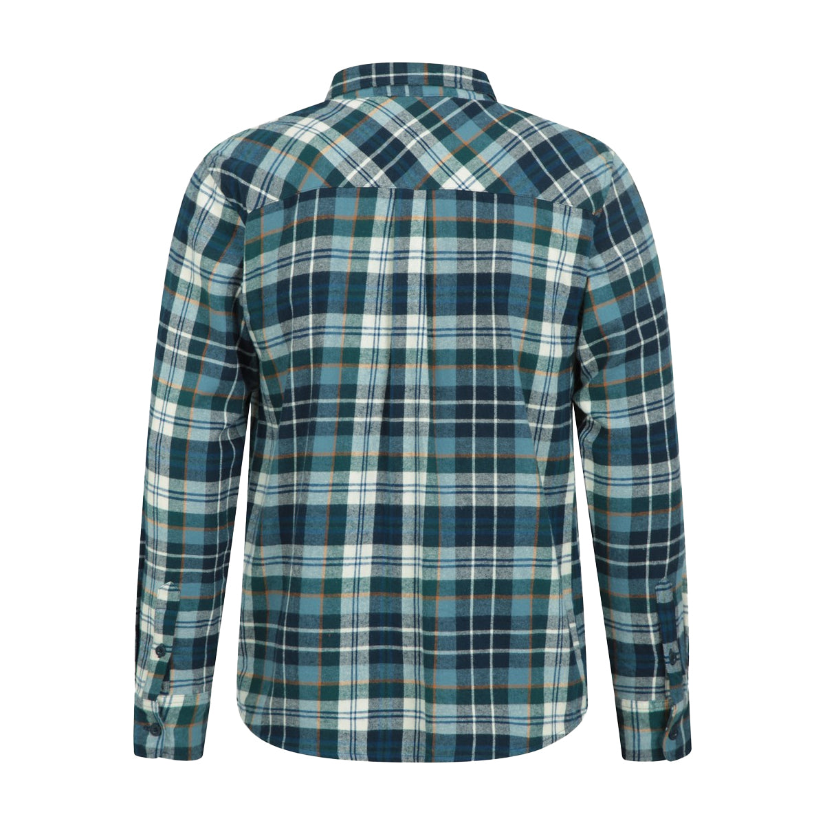 Corn Blue - Back - Mountain Warehouse Mens Trace Flannel Shirt (Pack Of 2)