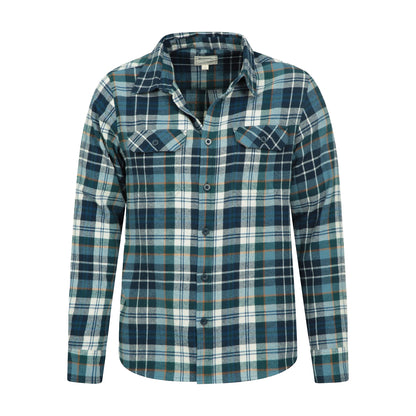Corn Blue - Lifestyle - Mountain Warehouse Mens Trace Flannel Shirt (Pack Of 2)