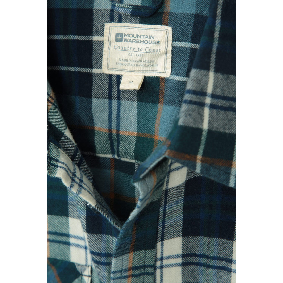 Corn Blue - Pack Shot - Mountain Warehouse Mens Trace Flannel Shirt (Pack Of 2)