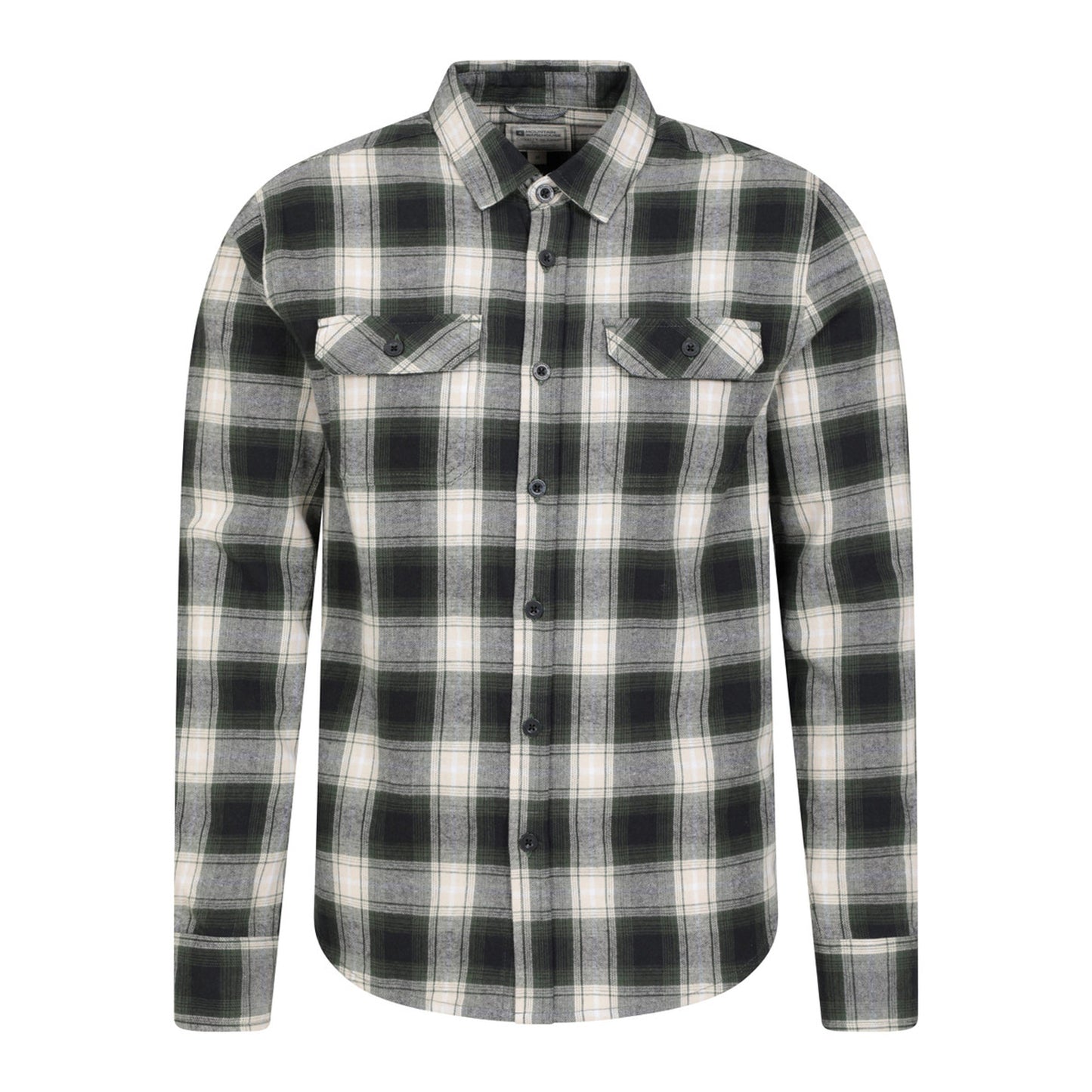 Dark Green - Side - Mountain Warehouse Mens Trace Flannel Shirt (Pack of 2)