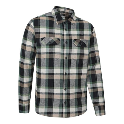 Dark Green - Lifestyle - Mountain Warehouse Mens Trace Flannel Shirt (Pack of 2)