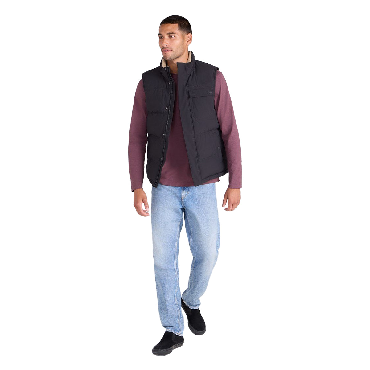 Black - Lifestyle - Animal Mens Fistral Padded Gilet
