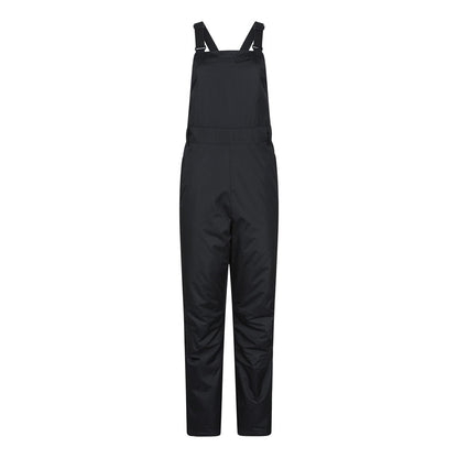 Black - Front - Mountain Warehouse Womens-Ladies Moon Bib Front Ski Trousers