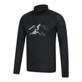 Black - Side - Mountain Warehouse Unisex Adult Quest Merino Wool Long-Sleeved Thermal Top