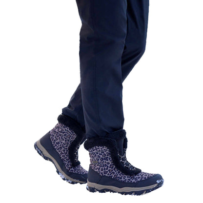 Black - Close up - Mountain Warehouse Womens-Ladies Ohio Leopard Print Thermal Snow Boots