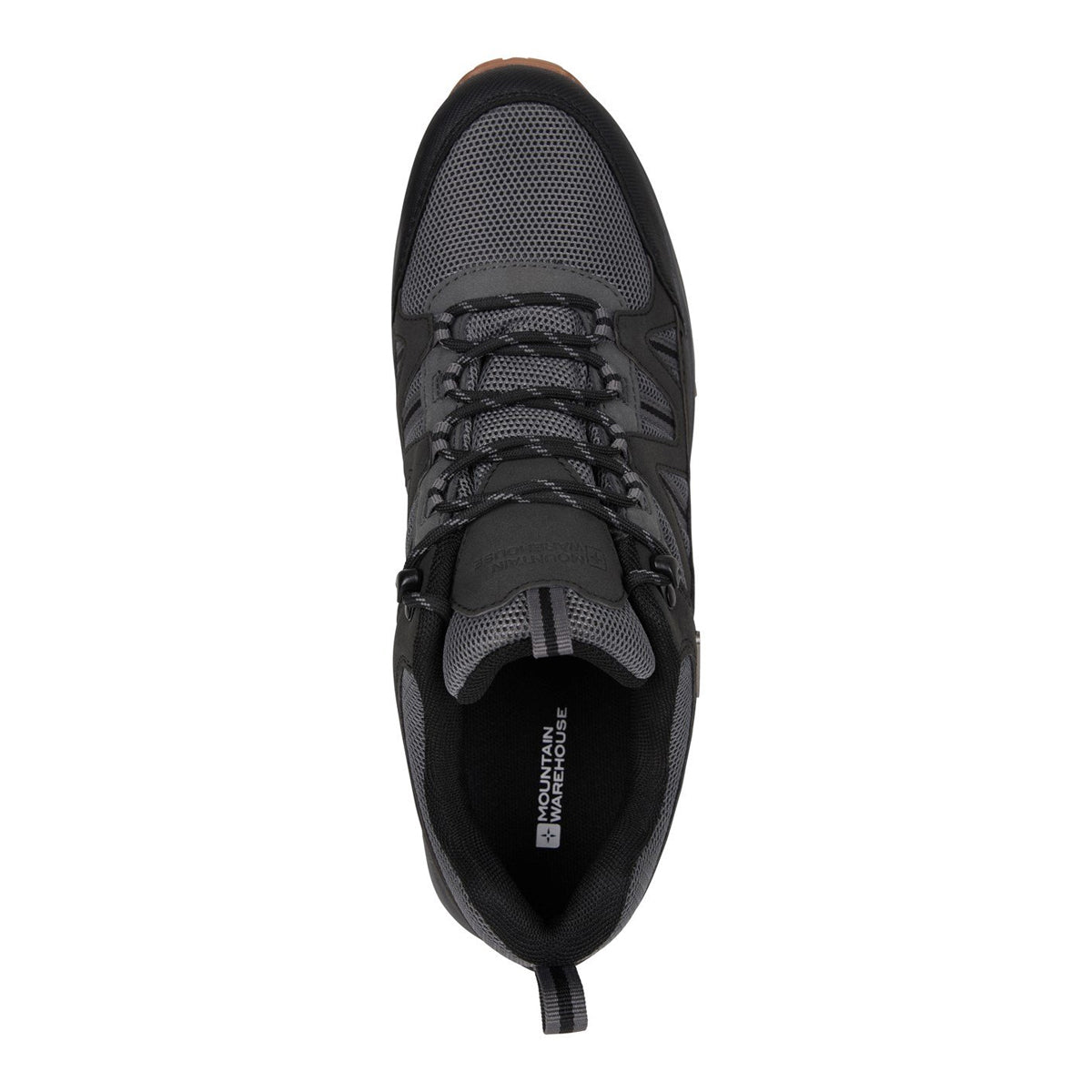 Grey - Pack Shot - Mountain Warehouse Mens Route Suede Waterproof Outdoor Walking Shoes