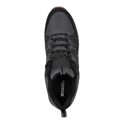 Grey - Pack Shot - Mountain Warehouse Mens Route Suede Waterproof Outdoor Walking Shoes