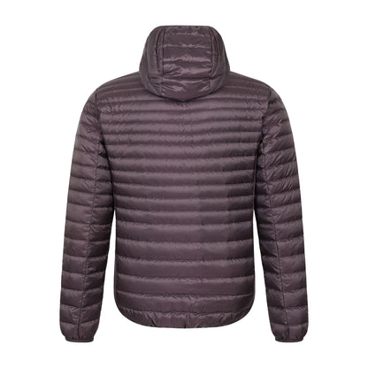 Dark Brown - Back - Mountain Warehouse Mens Hybrid Extreme Featherweight Down Filled Hooded Jacket