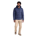 Navy - Pack Shot - Mountain Warehouse Mens Stratus Down Packable Hooded Jacket