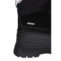Black - Close up - Mountain Warehouse Childrens-Kids Leather Waterproof Borg Lined Snow Boots