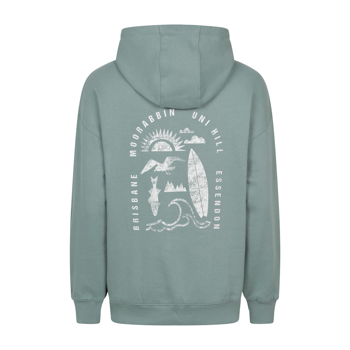 Pale Green - Back - Mountain Warehouse Womens-Ladies Australia Graphic Relaxed Fit Hoodie